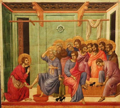 dipinto di Duccio di Buoninsegna raffigurante Gesù Cristo risorto apparendo agli Apostoli