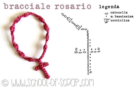 Schema di uncinetto per la croce del rosario
