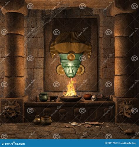 Illustrazione di un altare antico con fiamme che si levano, simboleggiante la preghiera che ascende a Dio.