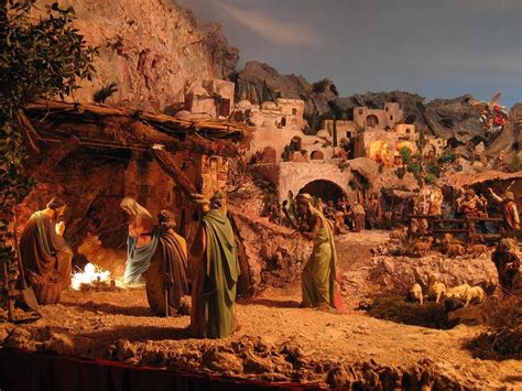 Foto presepe artistico veneto diurno e notturno