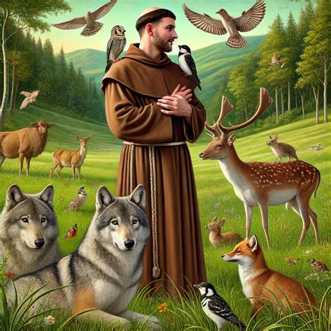 Immagine di San Francesco con gli animali
