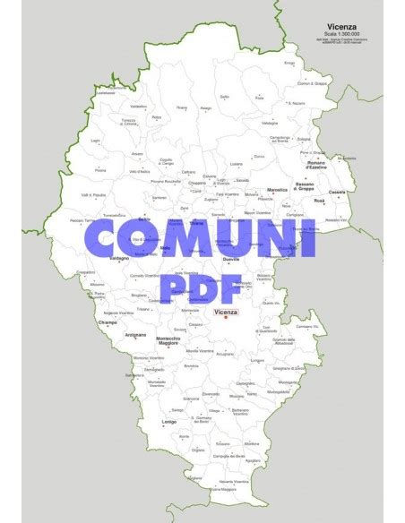Mappa dei principali Santuari mariani della provincia di Vicenza.
