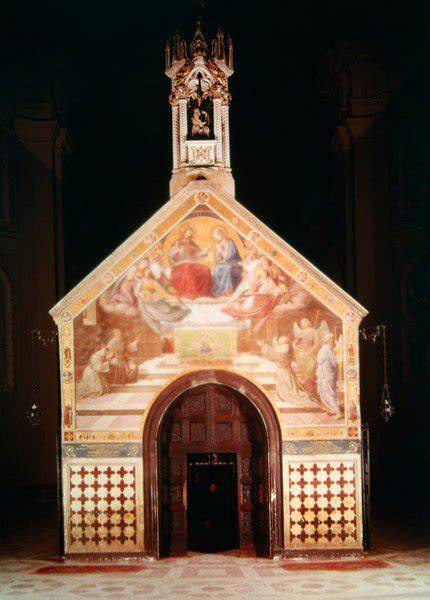 Affresco raffigurante San Francesco che riceve l'indulgenza della Porziuncola