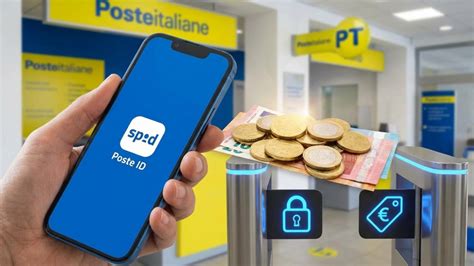 Infografica sui servizi digitali di Poste Italiane (SPID, app Ufficio Postale, spedizioni online)