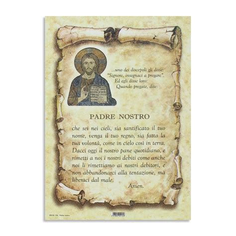 Testo della Preghiera degli Artisti su pergamena con pennelli e note musicali