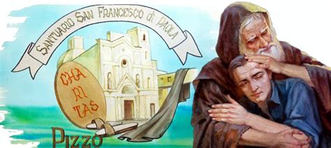Affresco o illustrazione del patto tra San Francesco da Paola e il diavolo per il ponte