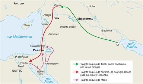 mappa della terra promessa ad Abramo