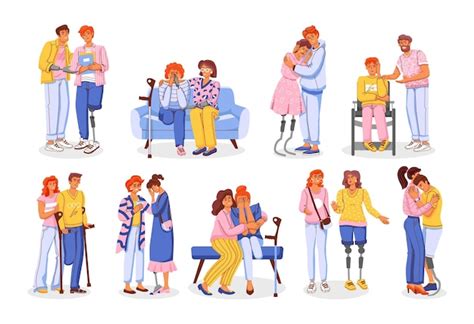 illustrazione di persone che si supportano a vicenda nel percorso di recupero da un DCA