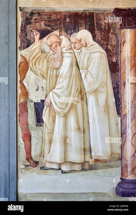 Affresco raffigurante San Benedetto e i suoi monaci