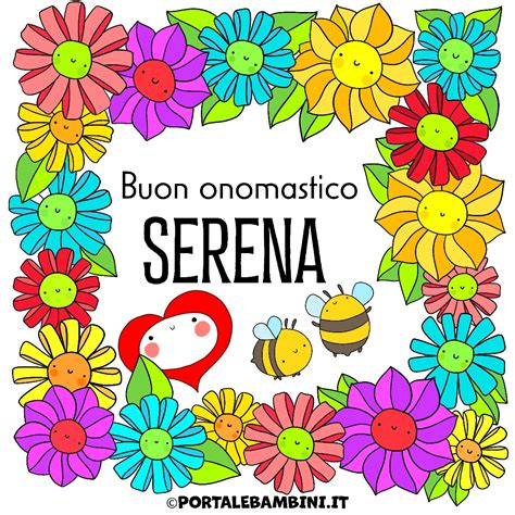 Cartolina virtuale con auguri di buon onomastico Serena