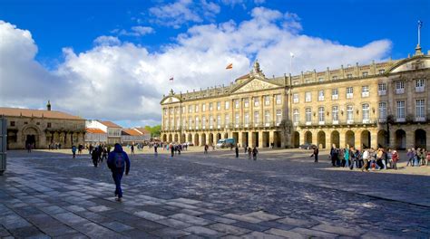 Mappa del centro storico di Santiago de Compostela con le piazze principali