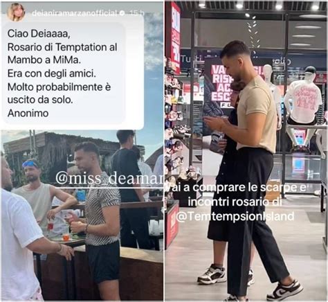 Schermata di un post social di Rosario Guglielmi dopo Temptation Island