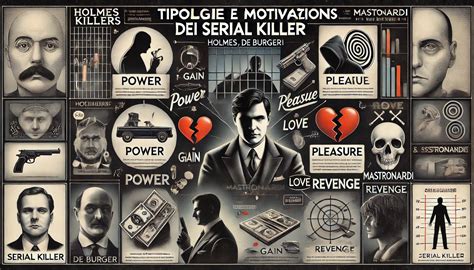Infografica sulla classificazione dei serial killer e le loro diverse motivazioni