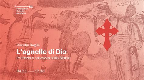 Un'illustrazione simbolica dell'Apocalisse con immagini bibliche come l'Agnello e le sette chiese.