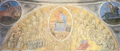 Rappresentazione artistica del trono celeste con i vegliardi e i quattro esseri viventi.