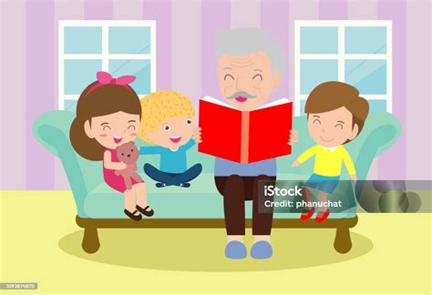 Illustrazione o foto simbolica di una persona anziana che racconta storie o un nonno con nipoti