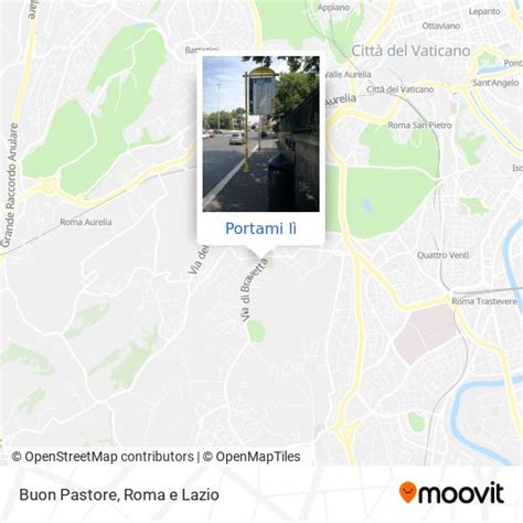 Mappa dell'area intorno a Fermata Taxi Buon Pastore con indicazione del punto di prelievo