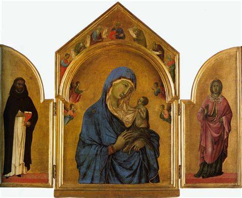 Trittico della Madonna e il Bambino con santi di Bicci di Lorenzo, Cetica