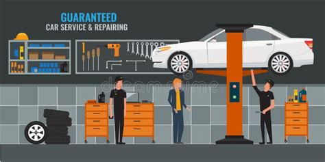 Interno dell'officina autorizzata Pieffe Auto con meccanici al lavoro