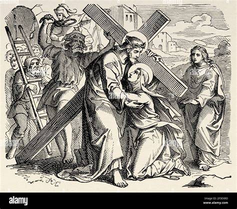 rappresentazione artistica delle donne di Gerusalemme sulla Via Crucis