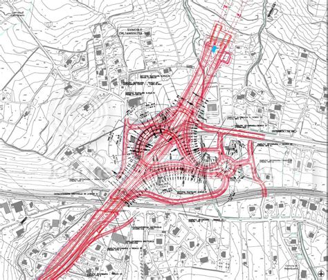Mappa della SS 640 Agrigento-Caltanissetta, con evidenziato il viadotto Gasena.