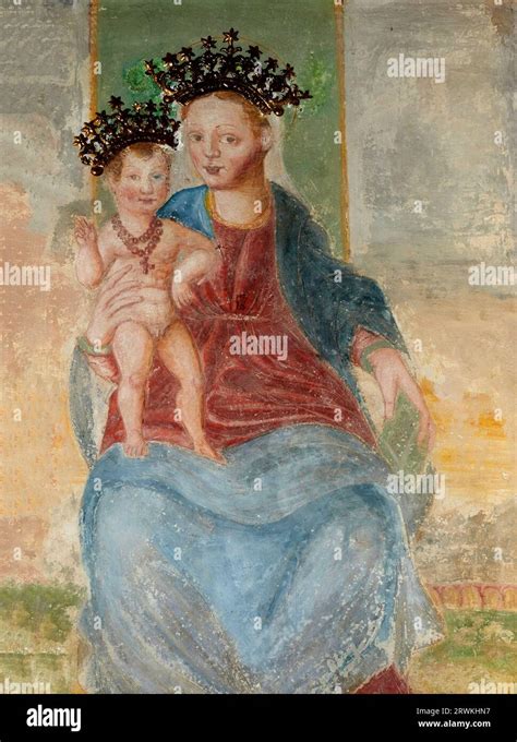 Illustrazione della Madonna con il Bambino, simile all'affresco della Vergine Odegitricia