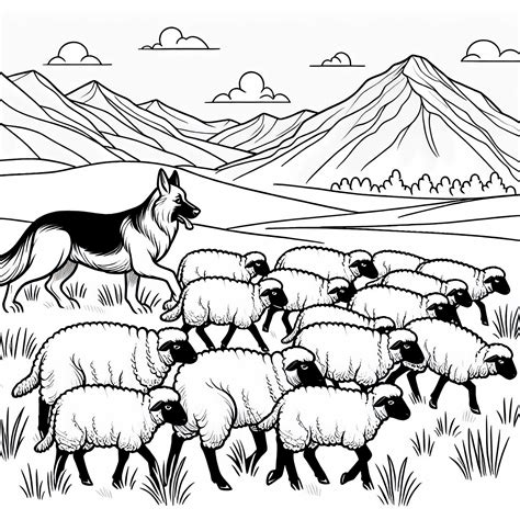 illustrazione di un pastore che fa da porta al recinto delle pecore, proteggendo il gregge