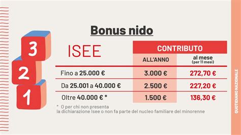 Infografica esplicativa sul funzionamento del Bonus Nido