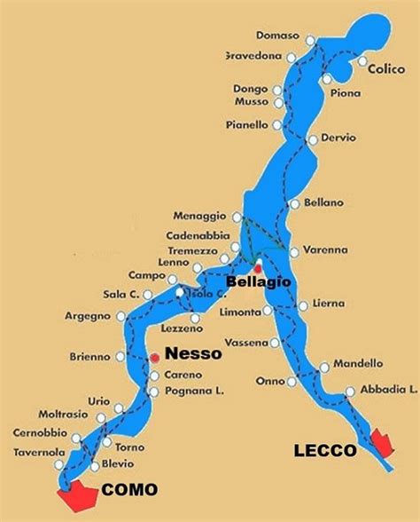 Mappa storica del Lago di Como e delle sue comunità