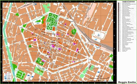 Mappa storica della regione di Reggio Emilia