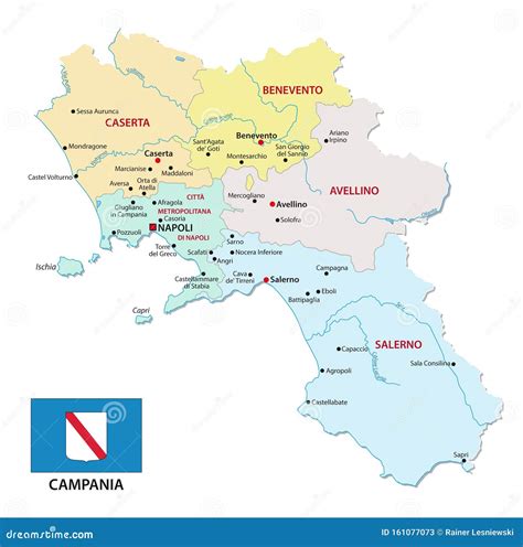 Mappa della Campania con evidenziata la provincia di Benevento e la posizione di Cerreto Sannita