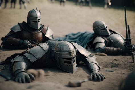 Illustrazione di soldati medievali in battaglia