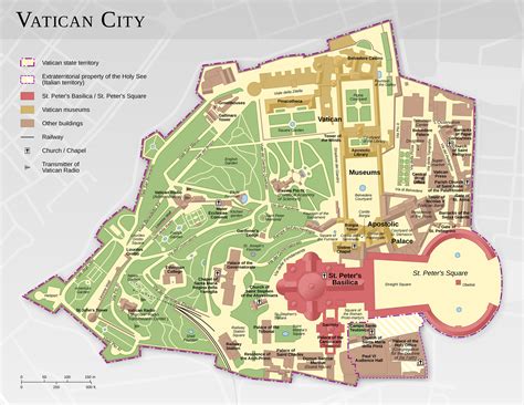Mappa del complesso del Palazzo Apostolico all'interno della Città del Vaticano