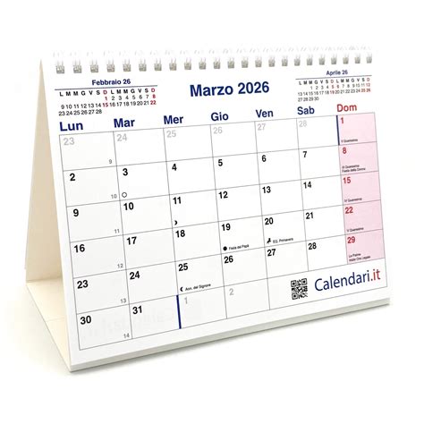 Calendario da tavolo liturgico con Rosario staccabile