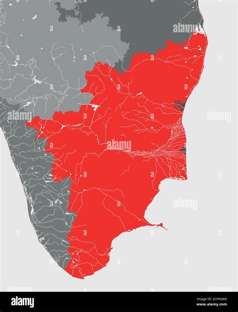 Mappa del Tamil Nadu con evidenziata la posizione della Diocesi di Tuticorin e Tiruchirapalli