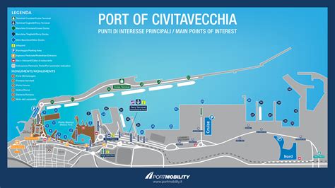 Mappa storica di Civitavecchia e del suo porto