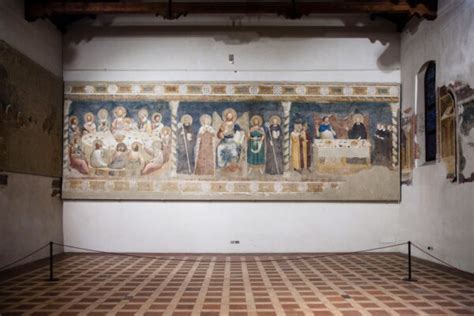 Affreschi nel Refettorio con Cristo benedicente, scene della vita di San Guido e l'Ultima Cena.