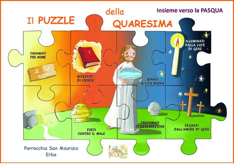 illustrazione della Quaresima Ambrosiana con elementi battesimali e penitenziali