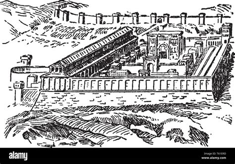 Illustrazione del Tempio di Gerusalemme con l'altare degli olocausti