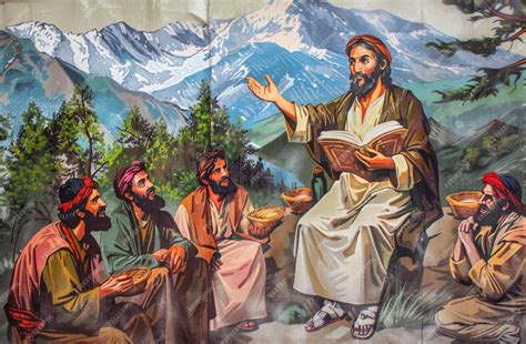 Illustrazione di un leader che predica davanti a una folla, con simboli che suggeriscono un'esaltazione dell'uomo o pretese false, anziché l'umiltà cristiana.