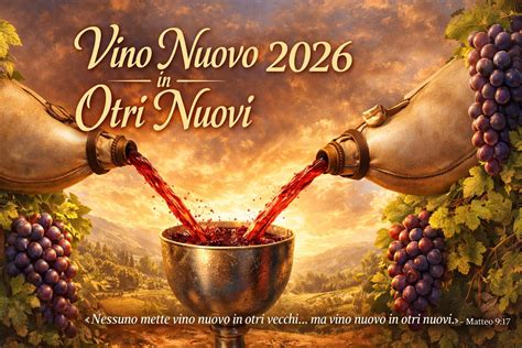 Illustrazione biblica di otri nuovi e vecchi per vino, con riferimento al cambiamento radicale