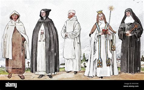 Illustrazione di monaci e monache copti nel deserto