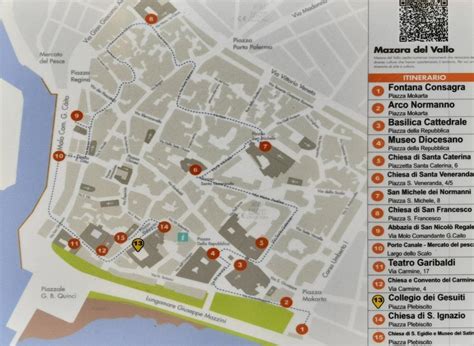 Mappa della Diocesi di Mazara del Vallo