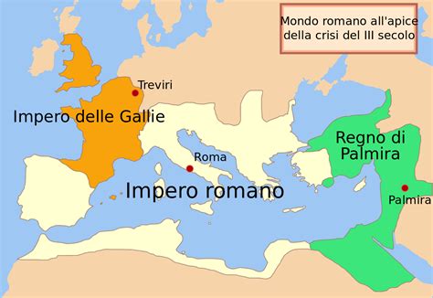 Mappa dell'Impero Romano nel III secolo