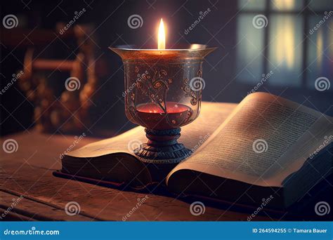 Illustrazione di testi antichi della Bibbia con luce spirituale