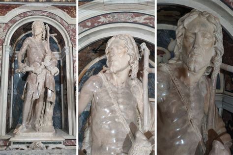 scultura del San Giovanni Battista dopo il restauro