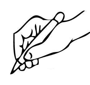 immagine stilizzata di una mano che tiene una matita che disegna un cuore o un simbolo di fede