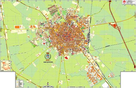 Mappa del centro di San Severo con punti di interesse e tipologie di immobili