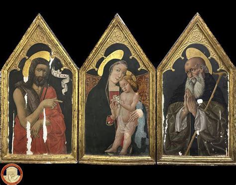 Foto di un trittico veneziano del XV secolo