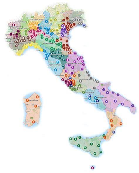 Mappa storica delle principali chiese e parrocchie venete con le loro dotazioni artistiche